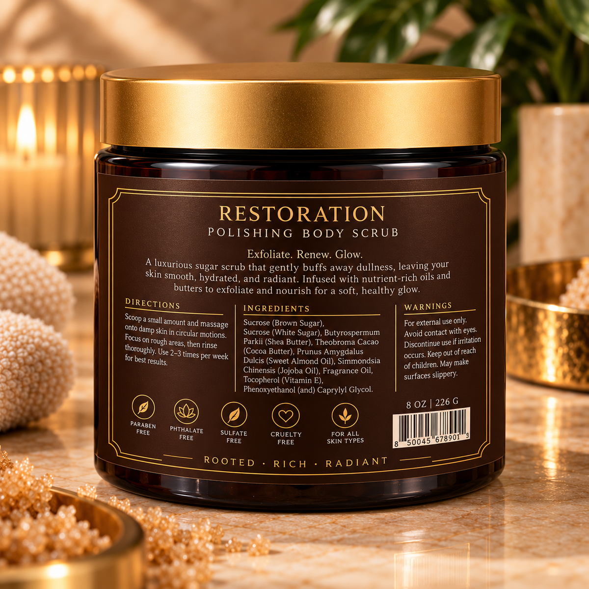Restoration Polishing Body Scrub -8 oz